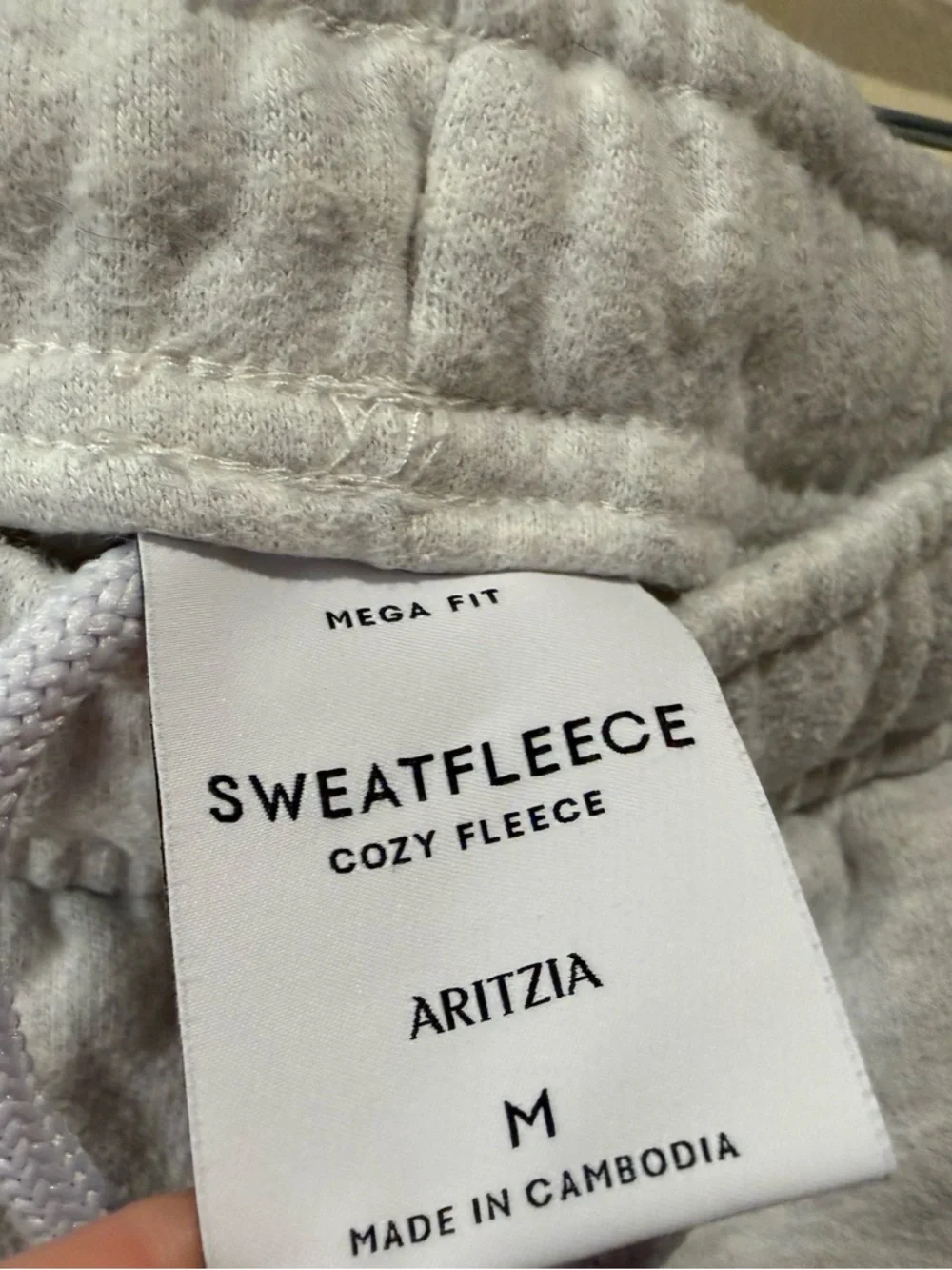 Aritiza Sweatfleece cozy fleece Mega Fit Jogger Sweatpants medium light gray - Picture 7 of 10